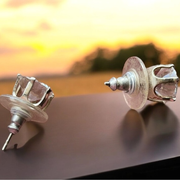 Beautiful CZ Stud Earrings - Picture 3 of 5